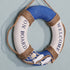 2 Pack 13" Nautical Beach Wooden Ship Anchor and 10 " Nautical Life Ring Wall Beach Decor , Nautical Theme Home Decoration (Dark Blue)