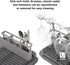 Umbra Udry Rack and Microfiber Dish Drying Mat-Space-Saving Lightweight Design Folds Up for Easy Storage, Standard w, Charcoal