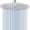 Voolan Rainfall Shower Head - High Flow Showerhead Made of 304 Stainless Steel - Universal Wall and Ceiling Mount(12 Inch, Chrome)