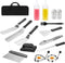 Outdoor Blackstone Grill Griddle Spatula Accessories Kits,16Pcs Flattop Grill Griddle Accessories Sets for Blackstone Camp Chef, BBQ Grill Spatula Griddle Kits for Outdoor Camping