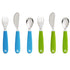 Munchkin Splash Toddler Fork, Knife and Spoon Set, 6 Pack, Blue/Green