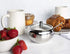 Kook Stainless Steel Sugar Bowl with Lid and Spoon, Serving Dish, Clear Glass Lid, Storage for Salt, Candy, Coffee, Holds 2 Cups, Dishwasher Safe, 16 oz