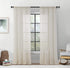 HLC.ME Penelope Faux Linen Textured Semi Sheer Privacy Sun Light Filtering Transparent Window Pocket Hole Thick Curtains Drapery Panels for Bedroom & Living Room, 2 Panels (54 W x 84 L, Ivory)