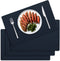 Faux Leather Placemats Table Placemats Set of 4, GOYLSER Waterproof Wipeable Placemats, PU Leather Place Mats Navy Blue Placemats for Home Kitchen Decor (Navy)