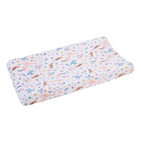 Carter's Pink Tropical Super Soft Changing Pad Cover, Pink, Green, Yellow, Orange