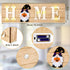 Gnome Home Sign Interchangeable Easter Gnome Wooden Signs Rustic Home Sign with 8 Seasonal Gnome Magnet Wooden Home Sign with 8 LED Lights for Home Easter Party Holiday DIY Decor