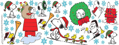 Tervis Peanuts Christmas Collage Insulated Coffee Mug with Lid, 16 oz, Clear