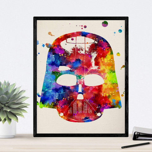 nacnic Prints Star Wars Waterolor Style War of Galaxies - Set of 1-250g Paper - Beautiful Poster Painting for Home Office Living Room