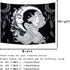 Maccyafst Moon Mermaid Tapestry Psychedelic Black and White Tapestry Bohemian Dreamcatcher Wall Tapestry Starry Night Galaxy Stars Tapestry for Bedroom Dorm Decor