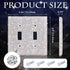 Shiny Rhinestones Wall Plate Cover Light Switch Cover Outlet Covers Wall Plate Cover Light Switch Cover Decorative Bling Light Switch Cover (2-Gang Toggle, Silver)