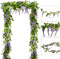 4Pcs 6.6Ft/Piece Artificial Flowers Silk Wisteria Garland-DearHouse Artificial Wisteria Vine Rattan Silk Hanging Flower for Home Garden Outdoor Ceremony Wedding Arch Floral Decor(Light Purple)