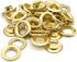 Ram-Pro 1/2" Brass Grommets Eyelets with Washers Kit, Solid Metal Antique Style Eyelet Repair Replacement Pack, Sets of 25