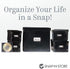 Snap-N-Store CD Storage Box - Pack of 2 - Durable 5.1 x 5.1 x 13.2 Inch Disc Holders with Lids to Store up to 165 Discs - Black