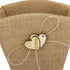 WINOMO Double Heart Wedding Flower Girl Basket with Bowknot