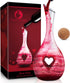 Finest Amore Wine Decanter - 1200ml Heart Shaped Red Wine Carafe with Stopper - Hand Blown Lead-free Crystal Glass, Wine Gift, Wine Accessories