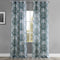 HPD Half Price Drapes SHCH-PS18043A-84-GR Damascus Grommet Faux Linen Printed Sheer Curtain (1 Panel), 50 X 84, Damacus Teal