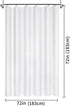 Lampling Waffle Shower Curtain White Fabric Hotel Luxury Textured Modern Farmhouse Waterproof Bathroom Curtain Cloth Pretty Elegant Spring Shower Curtains Sets 72" x 72"
