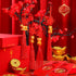 16 Pieces 2022 Chinese New Year Decorations Chinese Knot with New Year Tiger Charm Red Blessing Bag with Fringe Chinese Feng Shui Tiger Tassel for New Year Home Wealth Success Good Luck Success