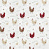 Cackleberry Home Farmhouse Chicken Placemats Cotton Fabric Reversible, 13 x 19 Inches, Set of 4