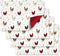Cackleberry Home Farmhouse Chicken Placemats Cotton Fabric Reversible, 13 x 19 Inches, Set of 4