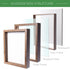 FrameWorks 8.5 x 11 Black Wooden Shadow Box Frame Soft Felt Back, Tempered Glass, and Included Elegant White Ball Push Pins