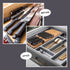 Bamb¼si Knife Drawer Organizer - Bamboo In Drawer Knife Block - Wooden Kitchen Countertop Knife Holder Organization - Holds 10-16 Knives (Not Included) - Keep Knifes Blades Store Without Pointing Up