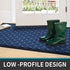 DEXI Door Mat Front Indoor Outdoor Doormat Small Heavy Duty Rubber Outside Floor Rug for Entryway Patio Waterproof Low-Profile,17"x29",Navy Blue
