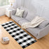 Buffalo Plaid Rug 2 x 6 ft Black and White Checkered Runner Rug Cotton Hand-Woven Indoor Outdoor Rugs for Hallway, Aisle, Kitchen, Laundry