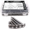 Comdox 410 Stainless Steel Self Drilling Screws Kit Set, Pan Head Phillips Sheet Metal Tek Screws Assortment Kit, Modified Truss Head, 8-18 Thread Size, 5/8" to 1-1/2" Length (Pack of 200)