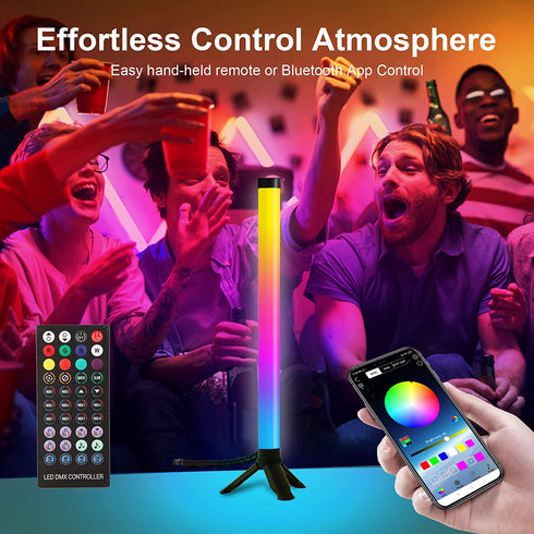 Smart RGB Gaming Lights That Sync with Music, RGB Lights Bar Ambient Lighting Kit, Led RGB Desk Light with 200+ Scene Modes, Dimming Bluetooth Color led Light bar for Room, PC, TV, Gaming Desk