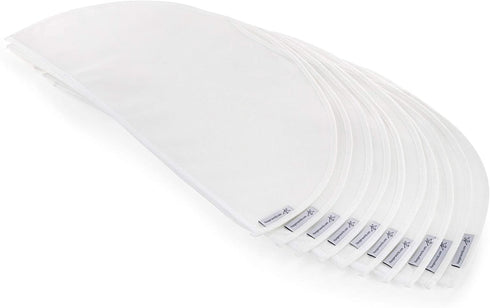 HANGERWORLD Breathable Shoulder Covers Clothes Dust Protectors for Closet Storage (10 Pack, White)