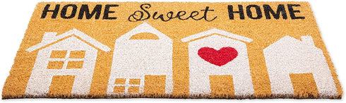 DII Natural Coir Doormat, Home Sweet Home Mat, 18x30, Home Sweet Home with Heart