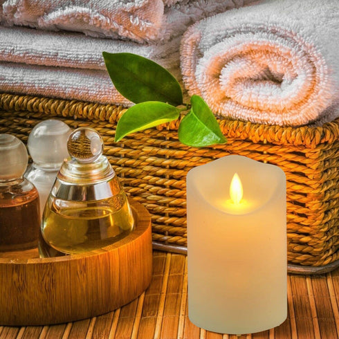 Flickering Flameless Candles Waterproof Outdoor Candles Battery Operated Candles with Remote Cycling 24 Hours Timer?D: 3.25"x H: 4"5"6"?LED Candles Plastic Pack of 3 Large Pillar Candles