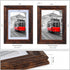 QUTREY 5x7 Picture Frame Set of 5, Rustic Distressed Display 5x7 Photo Pictures with Mat or 6x8 Without Mat for Wall Mount or Tabletop, Brown