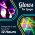 Glow Sticks Party Pack - 240 PCS That Includes, 100 Pcs 8 Inch Glow sticks,10 Pcs Ultra-Bright 6 Inch Glow Sticks, And All Exciting Accessories Create Glow In The Dark Necklaces, Bracelets, Glasses, Headbands, Balls, Flowers And Much More, Neon Light Sti