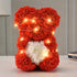 Rose Flower Bear- Rose Bear-Gifts for Girls, Women,mom,Girlfriends,Rose Teddy Bear-10 Gift Box (red, 10inch)