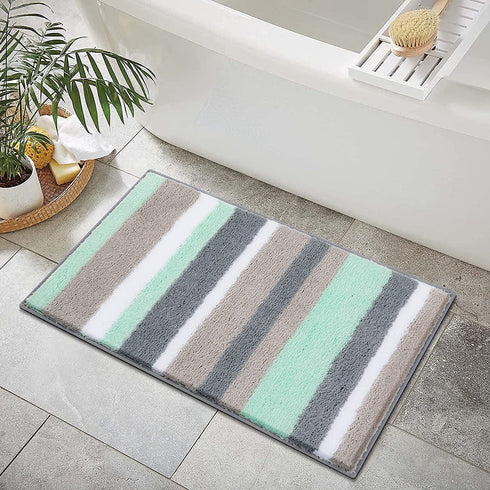 HEBE Non-Slip Bathroom Rugs Mat Soft Microfiber Bath Mats for Bathroom Absorbent Bath Floor Rug Machine Washable ,20"x32"