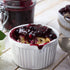 Hatrigo Porcelain Ramekins with Silicone Storage Lids, Set of 6 White Ramekins, 10 oz Oven Safe to 450 deg F, Dishwasher Safe