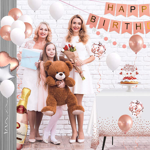 Birthday Party Decorations Decor Balloons Kit for Women Girls Birthday Supplies for 10th 13th 16th 18th 20th 25th 30th 35th 40th 50th 60th 70th (Rose Gold)