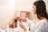 Rosework Rose Gold Makeup Brush Holder, Round Makeup Organizer For Vanity, 4 Compartment Makeup Brush Organizer and Cosmetic Brush Holder, Great Skincare Organizer and Makeup Brush Storage