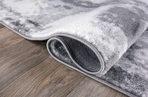 Rugshop Contemporary Abstract Distressed Area Rug 2' x 3' Gray
