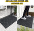 HAOJIAO Front Door Mats Outdoor , 17 x 29 Heavy Duty Rubber Non Slip Indoor Doormat, Durable Low Profile Welcome Mat Dirt Resistant Floor Rug for Entryway Patio Christmas, Grey