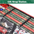 Yescom Christmas Wrapping Paper Storage Box Divider Xmas Decor Organizer Container, Black