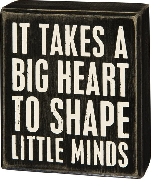 Primitives by Kathy Box Sign, 4 x 4.5, Big Heart