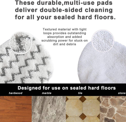 BIHARNT 6 Pack Washable Steam Mop Pads Replacement for Bissell PowerFresh 1940 1806 1544 2075 Series Steam Cleaner