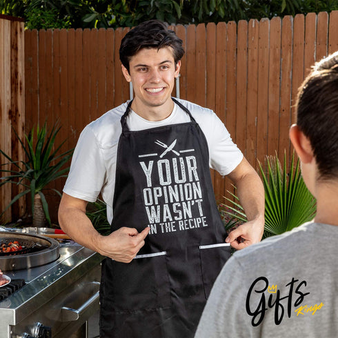 Funny Apron for Women and Men - Adjustable Chef Apron for Grilling, Cooking, BBQ