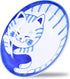Mino Ware Japanese Pasta Bowl, Rice Soup Sarada Curry Rice, NEKOCHIGURA Cat Design, 7.9 inch, Tora