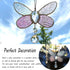 H&D HYALINE & DORA Stained Glass Butterfly Wall Hanging Window Suncatcher Decor Rainbow Pendant