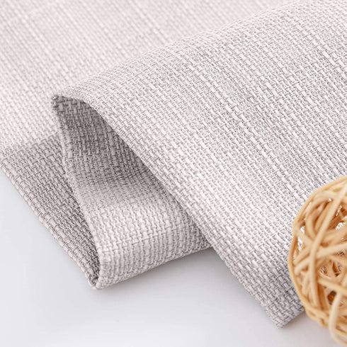 JINCHAN Curtains Linen Textured Casual Weave Curtain for Living Room Bedroom Window Panels Grommet Light Filtering Drapes 2 Panels Light Heathered Grey 96 Inch Long