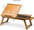 MORVAT Laptop Lap Desk with Storage Bed Desk Lap Tray with Built in Mouse Pad Adjustable Laptop Stand for Bed Writing Desk Lap Desk Bed Table Laptop Desk with Magnetic Drawer 100% Natural Bamboo Wood